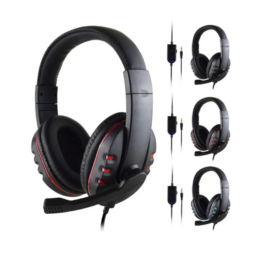 Gaming Headset 3.5Mm Wired Over-Head Gamer Headphone with Microphone Volume Control Gamer Earphone Headset for Xbox PS4 PC