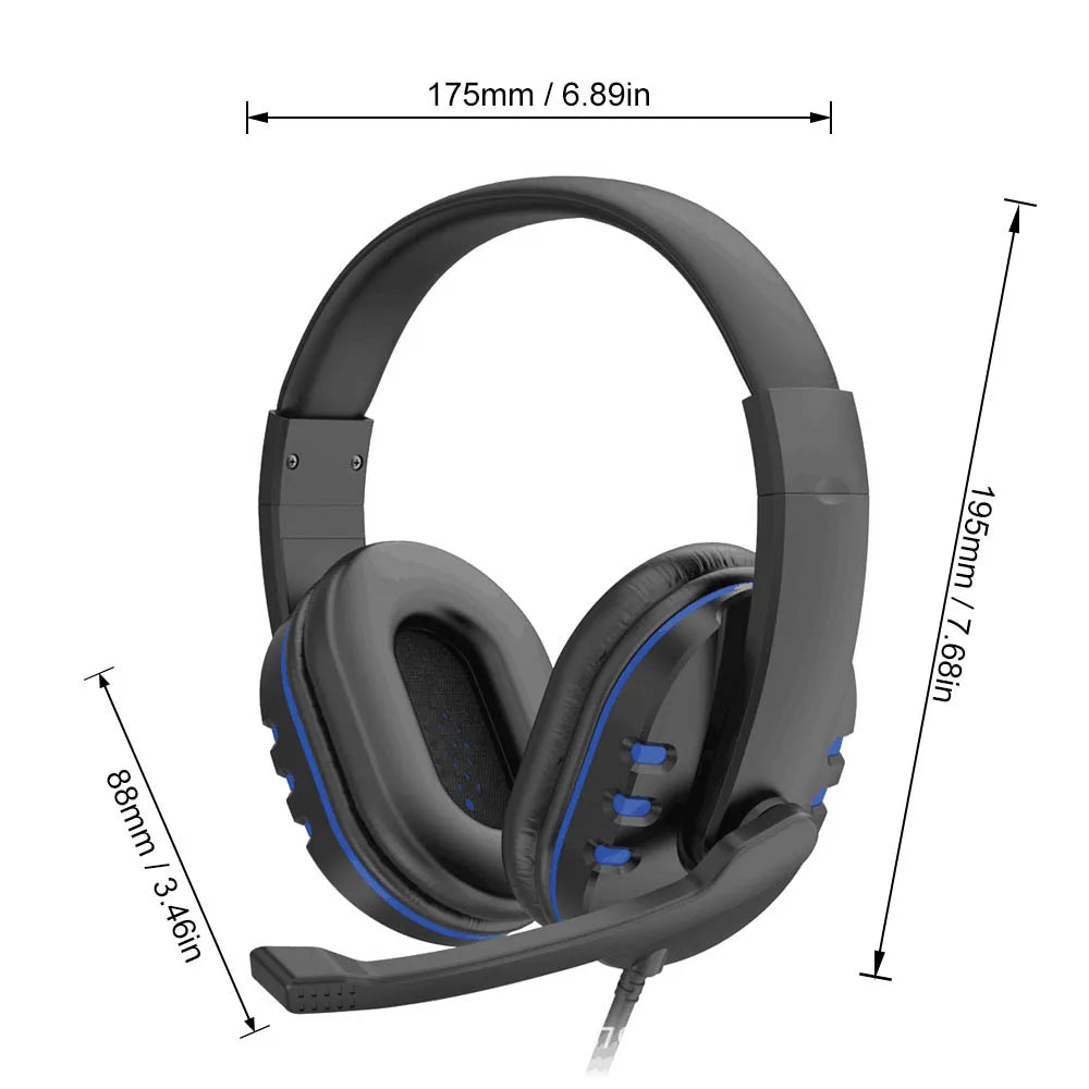 Gaming Headset 3.5Mm Wired Over-Head Gamer Headphone with Microphone Volume Control Gamer Earphone Headset for Xbox PS4 PC